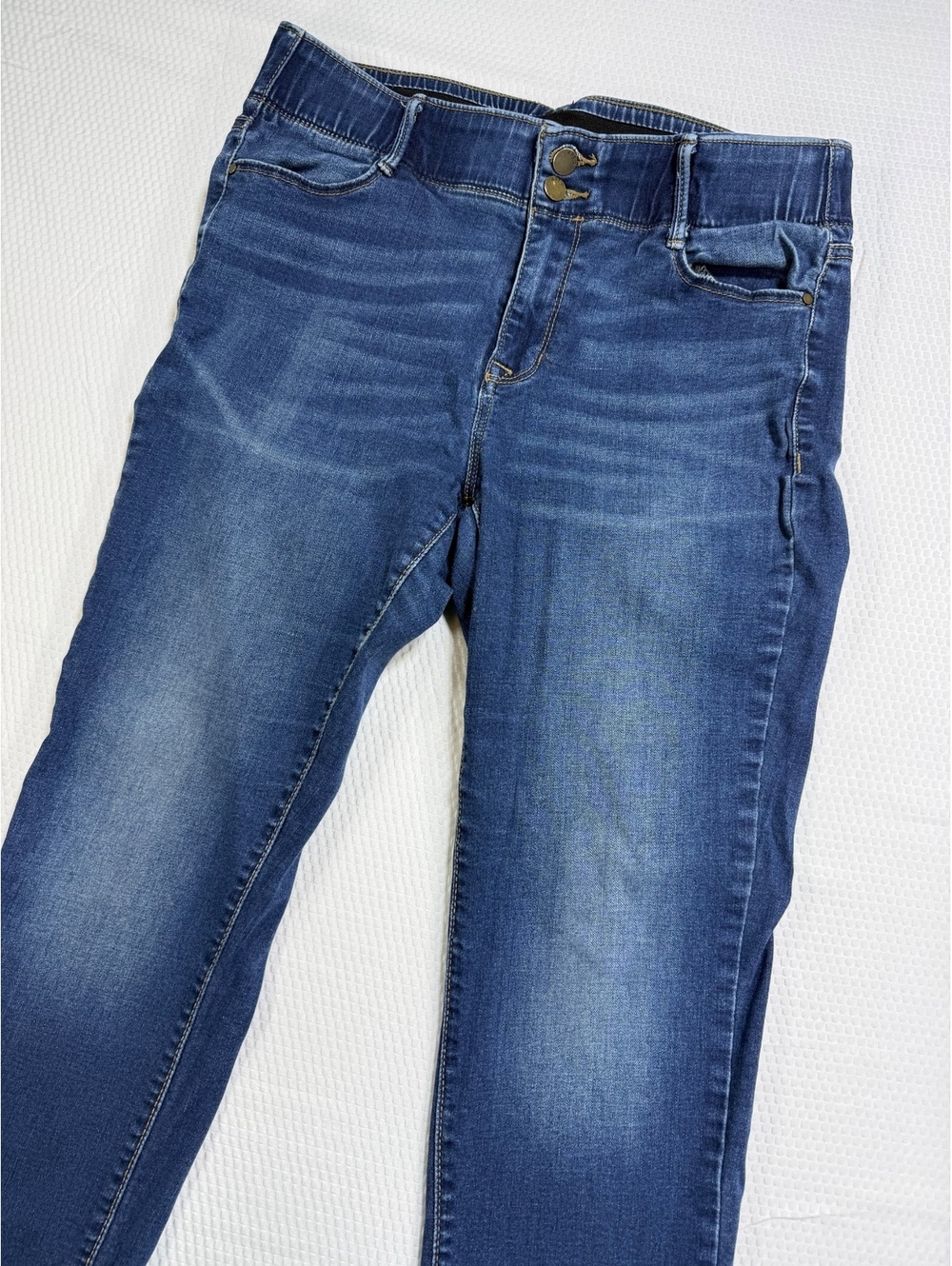APT.9 Womens Jeans 12S Straight Leg Blue Wash Stretch Denim Classic Casual